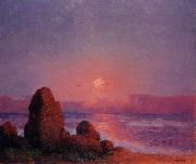unknow artist Sunset of the Breton Coast oil painting reproduction
